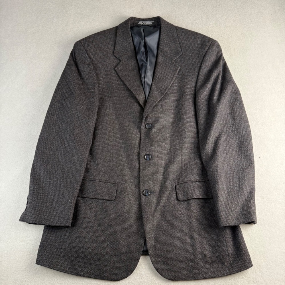 Bernhard Altmann Couture Wool Cashmere Blazer Mens Charcoal Grey Sport Coat 42R‎
